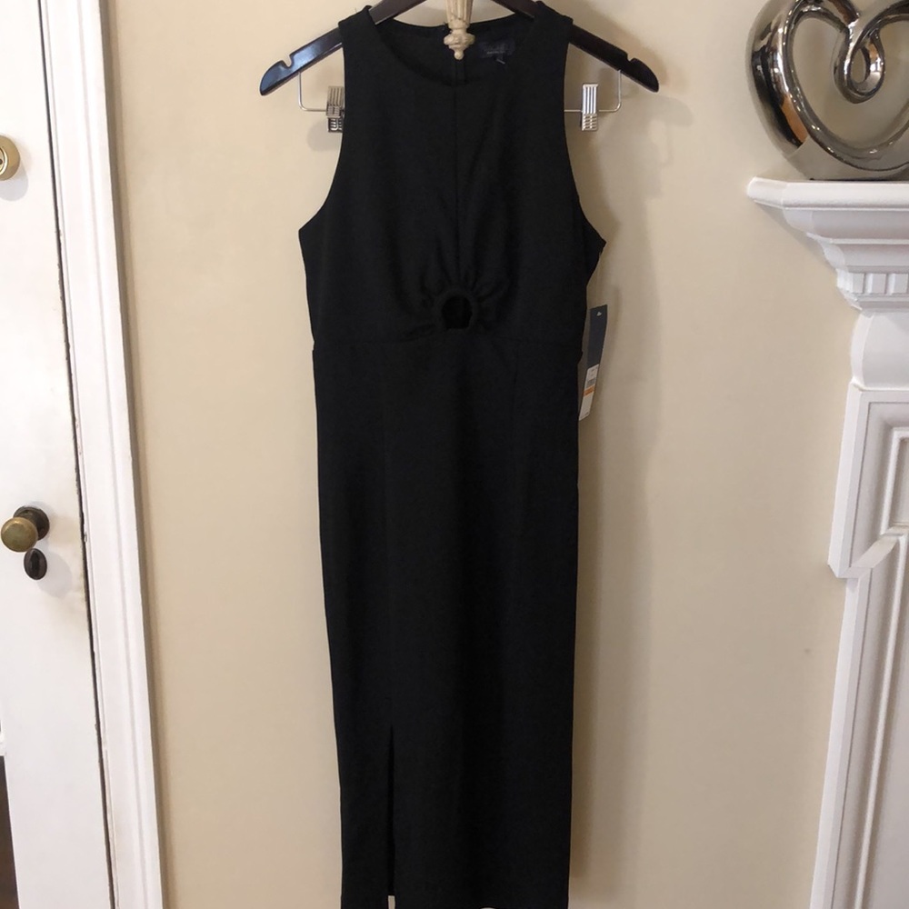 New with TAGS❤️ RACHEL Rachel Roy dress black key hole midi dress Sz S